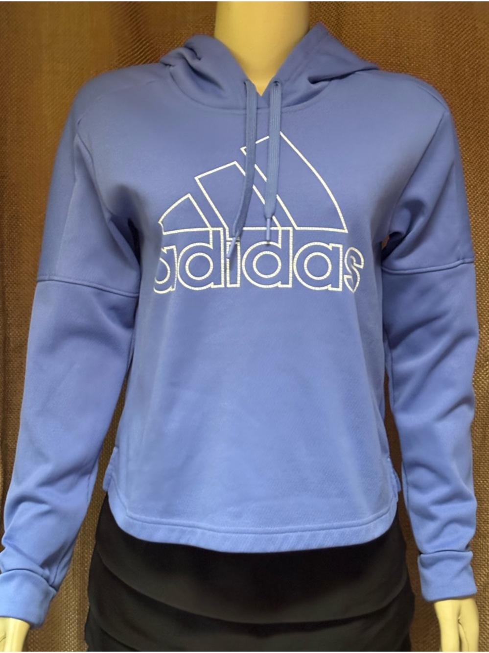 adidas Light Lavender Blue Hoodie with White Logo